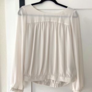 Vince Cameo sheer white peasant blouse